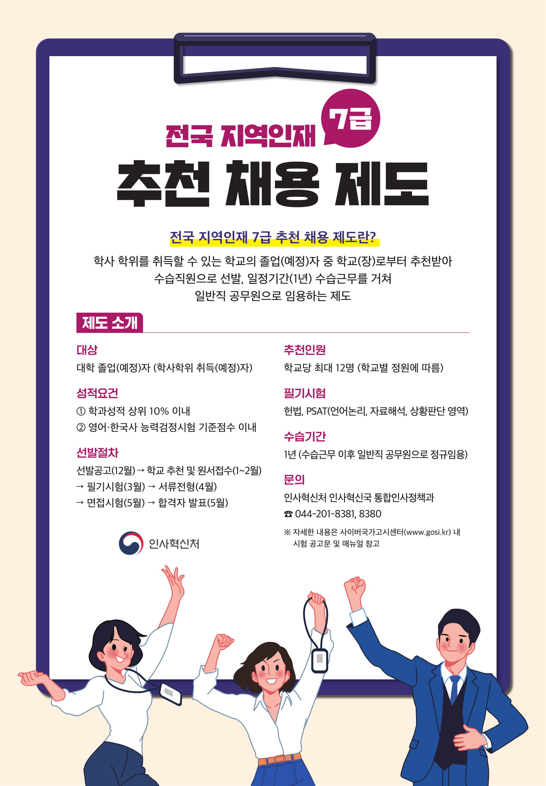 전국 지역인재 7급 추천 채용 제도